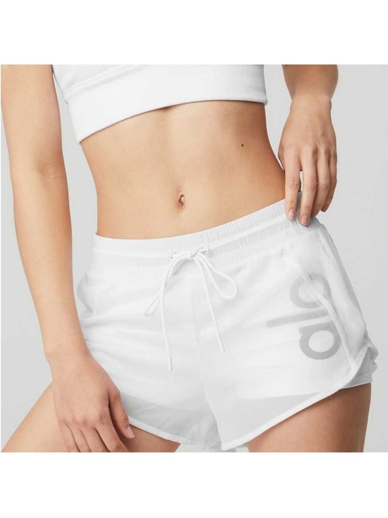 ALO Yoga Pants - ALO Yoga Running White Shorts SZ S